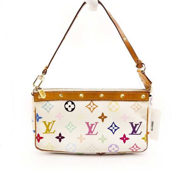 Louis Vuitton Monogram Multicolor Pochette Pouch Bag Accessories Murakami Purse - Picture 4 of 15